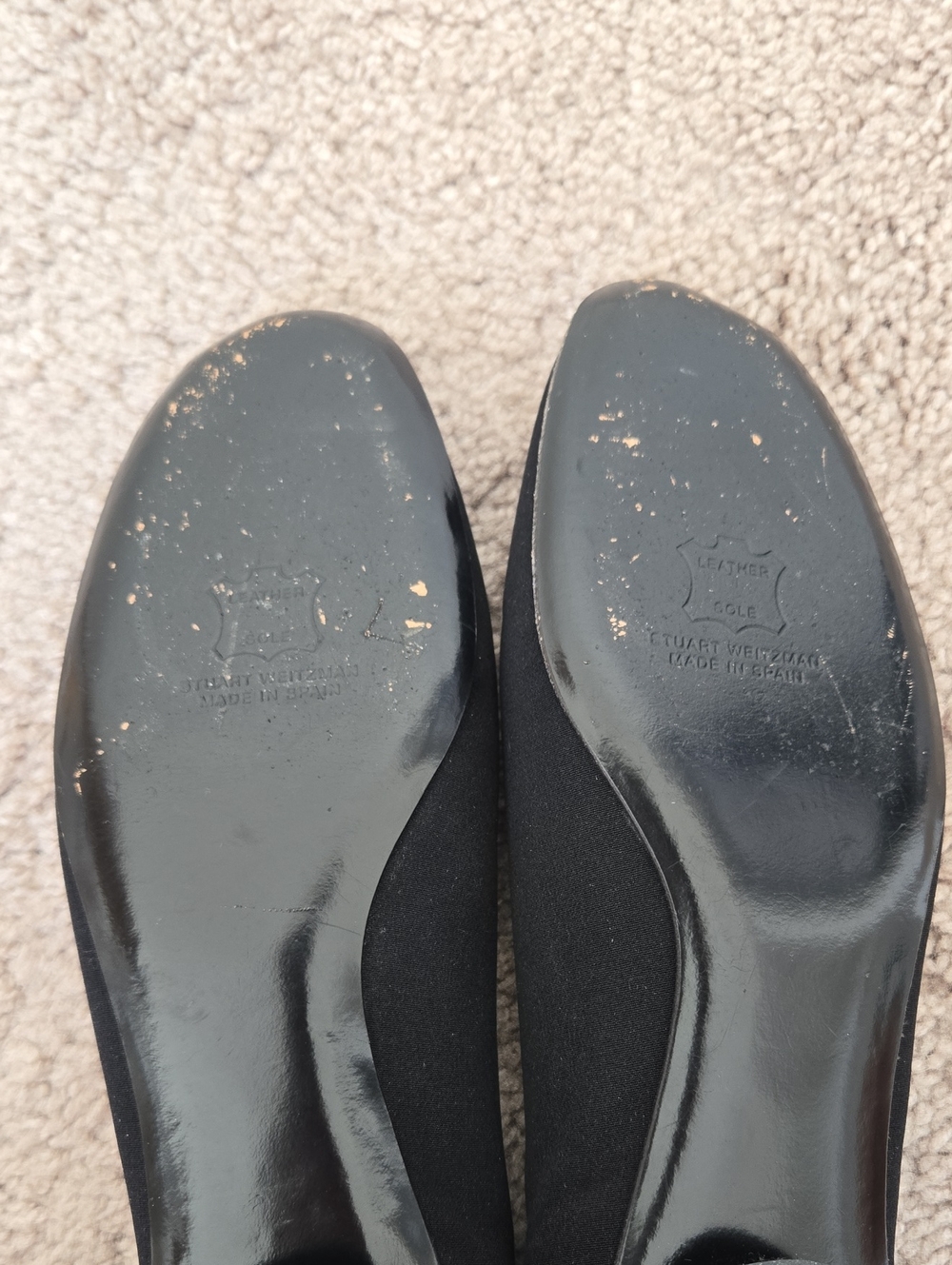 Stuart Weitzman Black Bow Accent Slip-on Ballet Flats Size 8.5 M‎ Fabric Upper - Picture 15 of 16